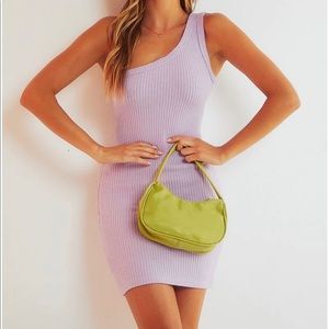 NWT Peppermayo ribbed one shoulder dress 💜